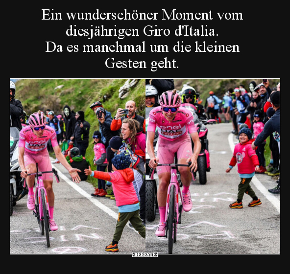 Ein wunderschöner Moment vom diesjährigen Giro d'Italia... - Lustige Bilder | DEBESTE.de
