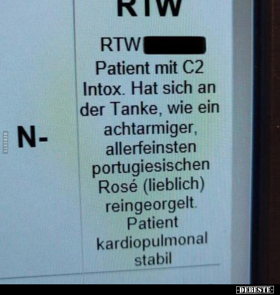 Patient mit C2 Intox.. - Lustige Bilder | DEBESTE.de