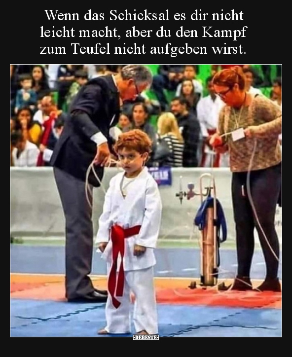 Wenn das Schicksal es dir nicht leicht macht, aber du den..