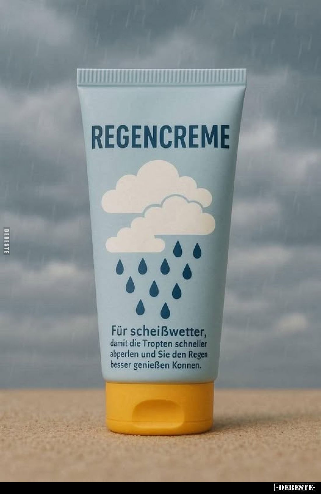 Regencreme.
Für scheißwetter, damit die Tropten schneller abperlen und Sie den Regen besser genießen Konnen.