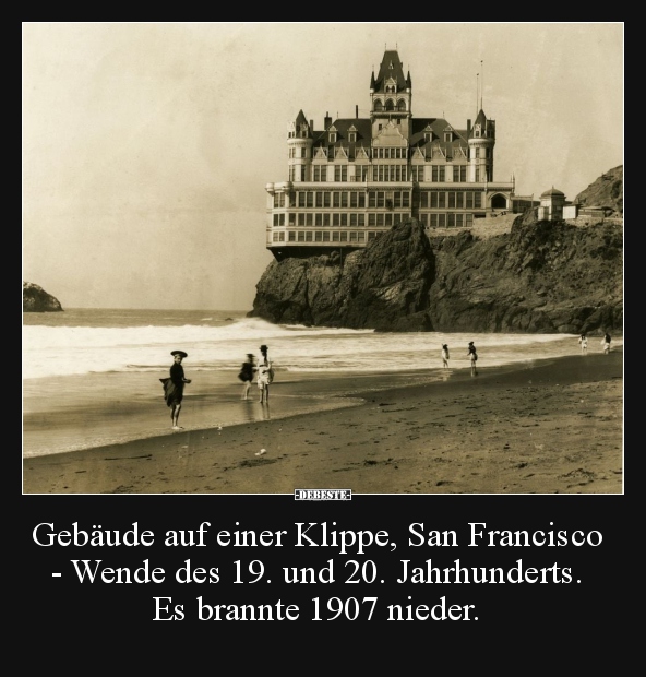 Gebäude auf einer Klippe, San Francisco - Wende des 19... - Lustige Bilder | DEBESTE.de