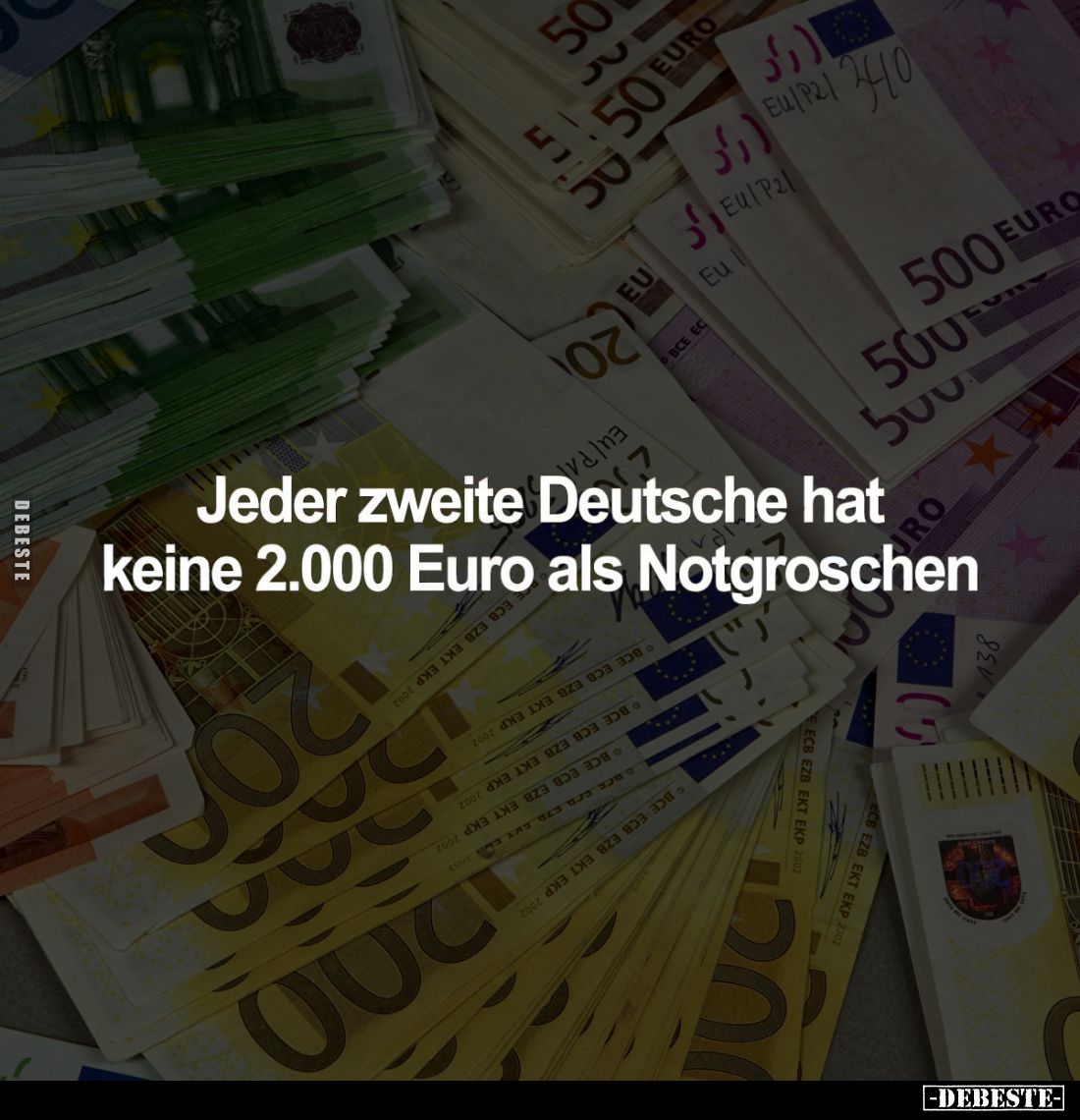 Jeder zweite Deutsche hat keine 2.000 Euro als Notgroschen.