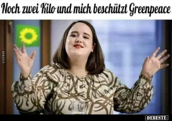 Noch zwei Kilo und mich beschützt Greenpeace.. - Lustige Bilder | DEBESTE.de