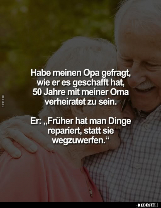 Geschafft, Verheiratet, Früher