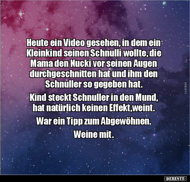 Heute ein Video gesehen, in dem ein Kleinkind seinen.. - Lustige Bilder | DEBESTE.de