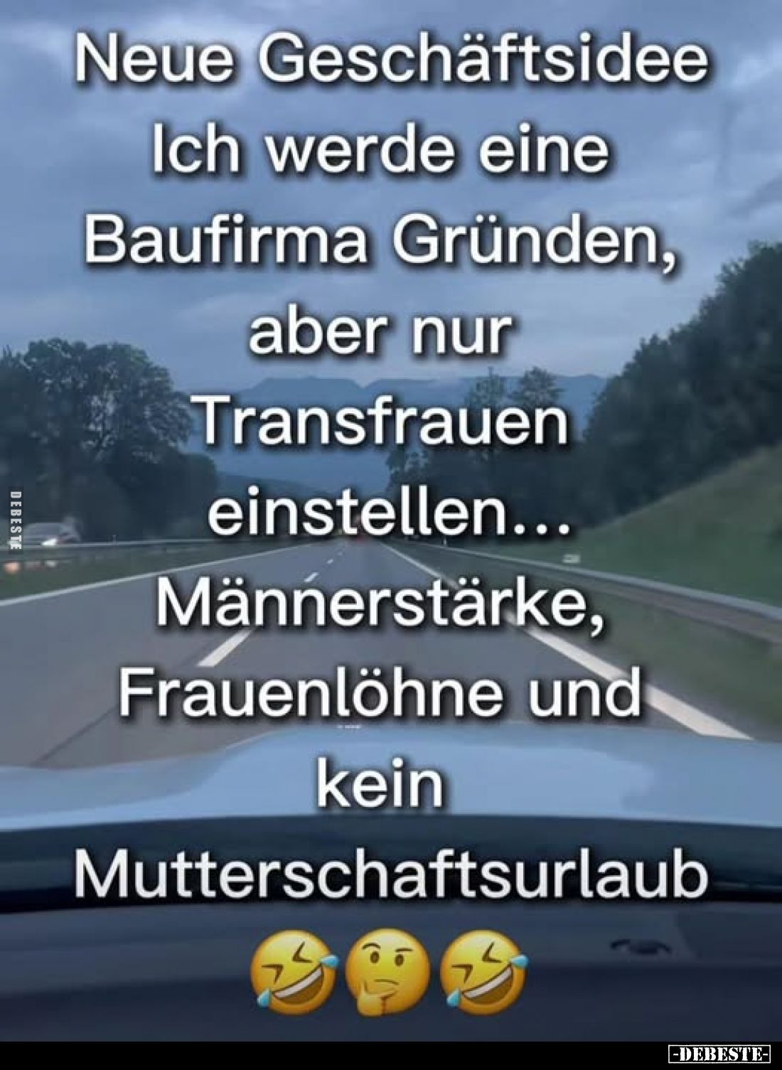 Neue Geschäftsidee
-
Ich werde eine Baufirma Gründen, aber nur Transfrauen einstellen...
Männerstärke, Frauenlöhne und kei...