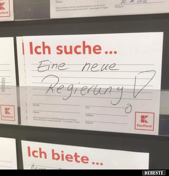 Ich suche... eine neue Regierung!.. - Lustige Bilder | DEBESTE.de