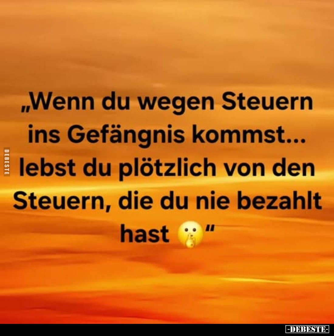 „Wenn du wegen Steuern ins Gefängnis kommst... lebst du plötzlich von den Steuern, die du nie bezahlt hast"