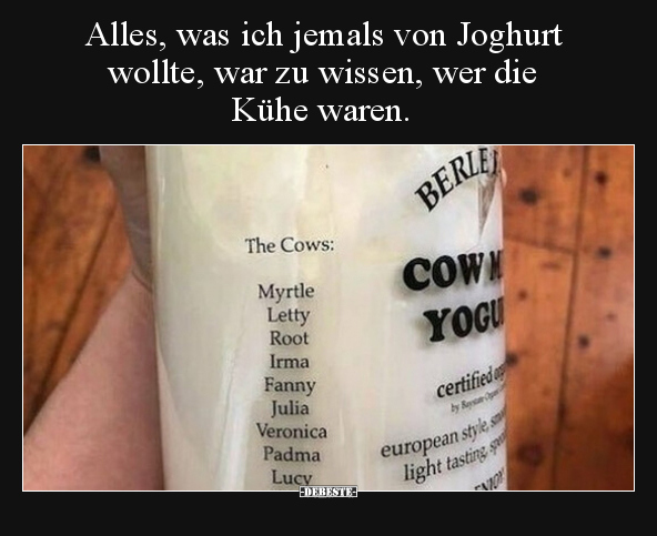 Alles, was ich jemals von Joghurt wollte, war zu wissen.. - Lustige Bilder | DEBESTE.de
