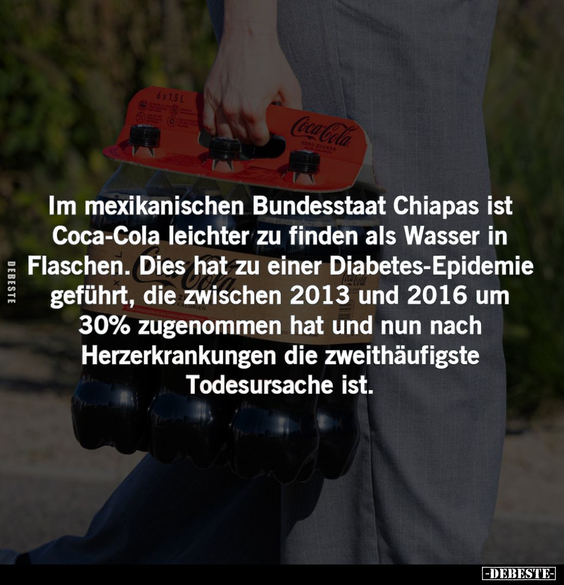Im mexikanischen Bundesstaat Chiapas ist Coca-Cola leichter zu finden als Wasser in Flaschen. Dies hat zu einer Diabetes-Epid...