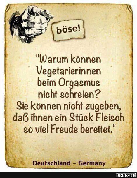 Warum können Vegetarierinnen beim..