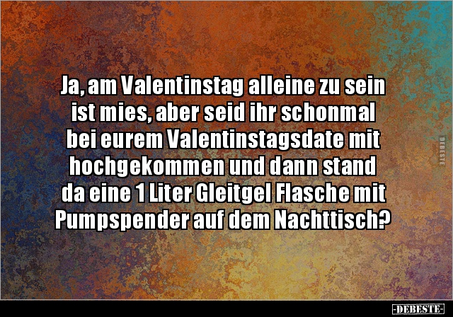 Ja, am Valentinstag alleine zu sein ist mies, aber seid.. - Lustige Bilder | DEBESTE.de
