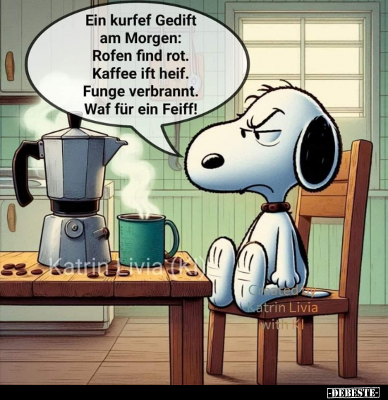 Ein kurfef Gedift am Morgen.. - Lustige Bilder | DEBESTE.de