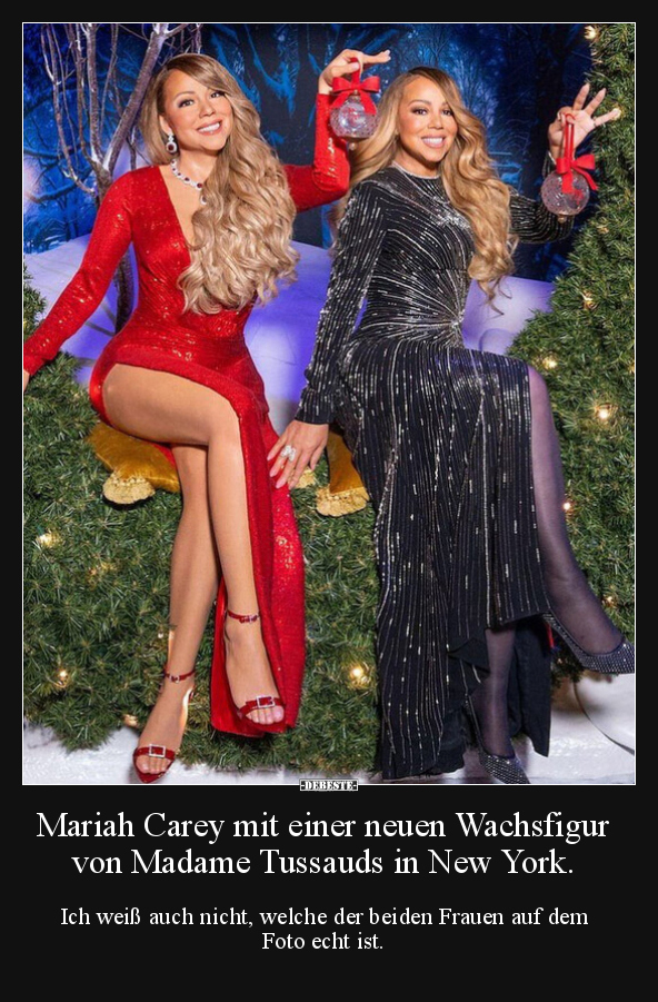 Mariah Carey mit einer neuen Wachsfigur von Madame.. - Lustige Bilder | DEBESTE.de