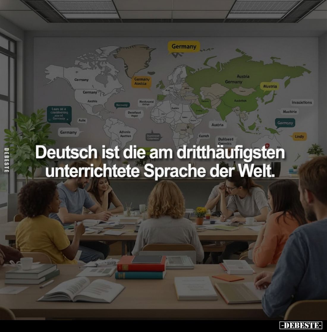 Deutsch ist die am dritthäufigsten unterrichtete Sprache.. - Lustige Bilder | DEBESTE.de