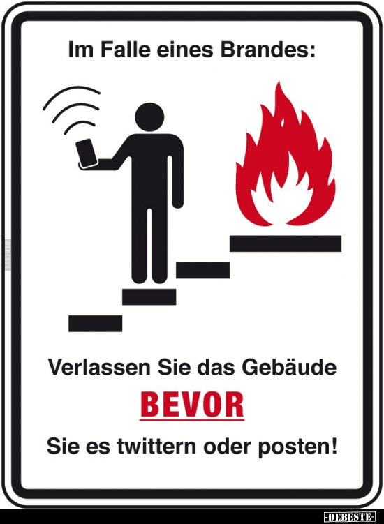 Im Falle eines Brandes.. - Lustige Bilder | DEBESTE.de