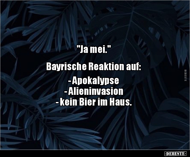 "Ja mei." Bayrische Reaktion auf... - Lustige Bilder | DEBESTE.de