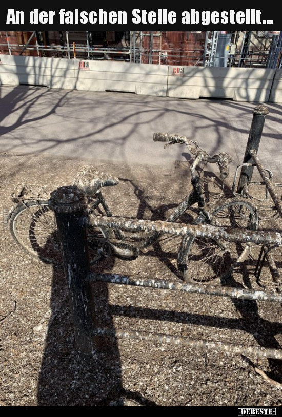 An der falschen Stelle abgestellt...