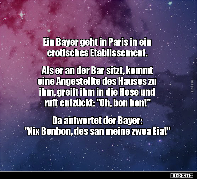 Ein Bayer geht in Paris in ein erotisches.. - Lustige Bilder | DEBESTE.de