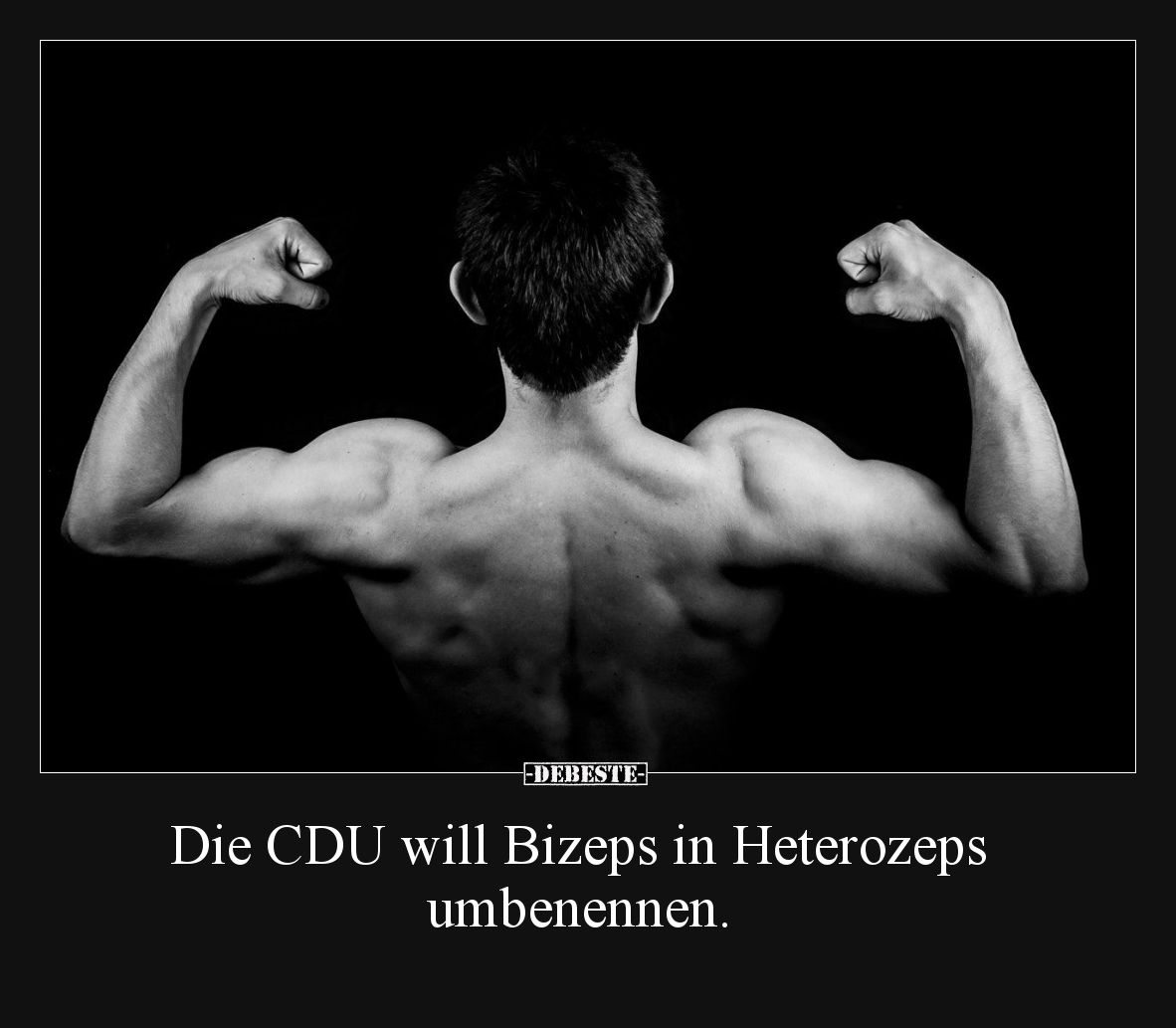 Die CDU will Bizeps in Heterozeps umbenennen... - Lustige Bilder | DEBESTE.de