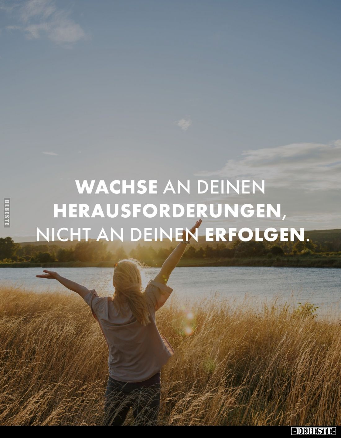 Wachse an deinen Herausforderungen, nicht an deinen Erfolgen.