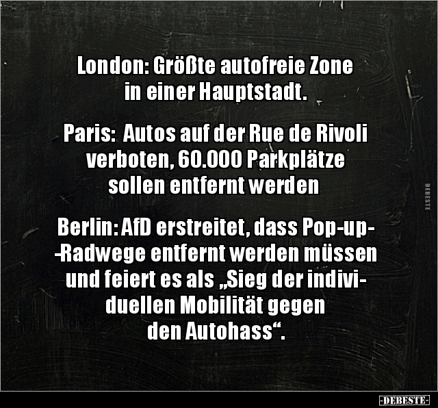 London: Größte autofreie Zone in einer Hauptstadt. Paris.. - Lustige Bilder | DEBESTE.de