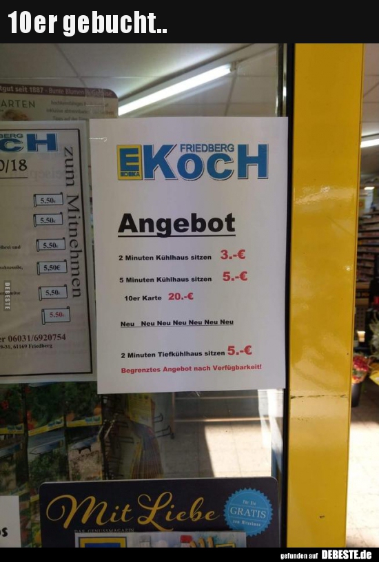 10er gebucht..