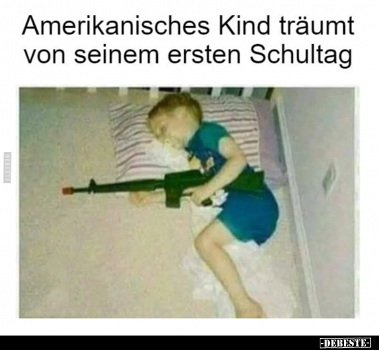 Amerikanisches Kind träumt von seinem ersten Schultag... - Lustige Bilder | DEBESTE.de