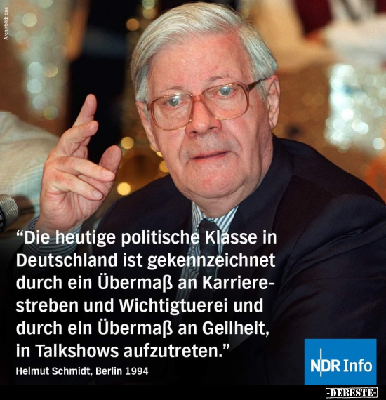 "Die heutige politische Klässe in Deutschland ist.."
