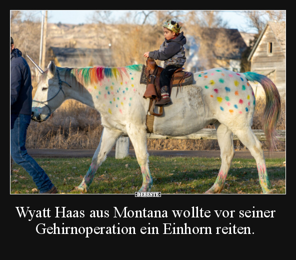 Wyatt Haas aus Montana wollte vor seiner Gehirnoperation.. - Lustige Bilder | DEBESTE.de