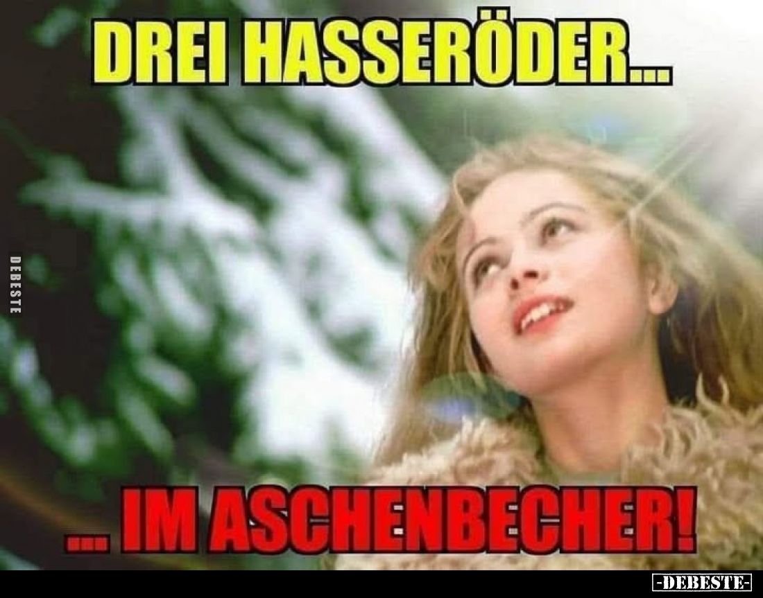 Drei Hasseröder....
Im Aschenbecher!