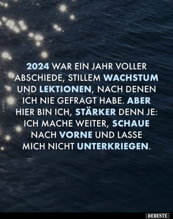 2024 war ein Jahr voller Abschiede, stillem Wachstum.. - Lustige Bilder | DEBESTE.de