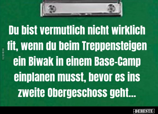 Du bist vermutlich nicht wirklich fit, wenn du beim.. - Lustige Bilder | DEBESTE.de