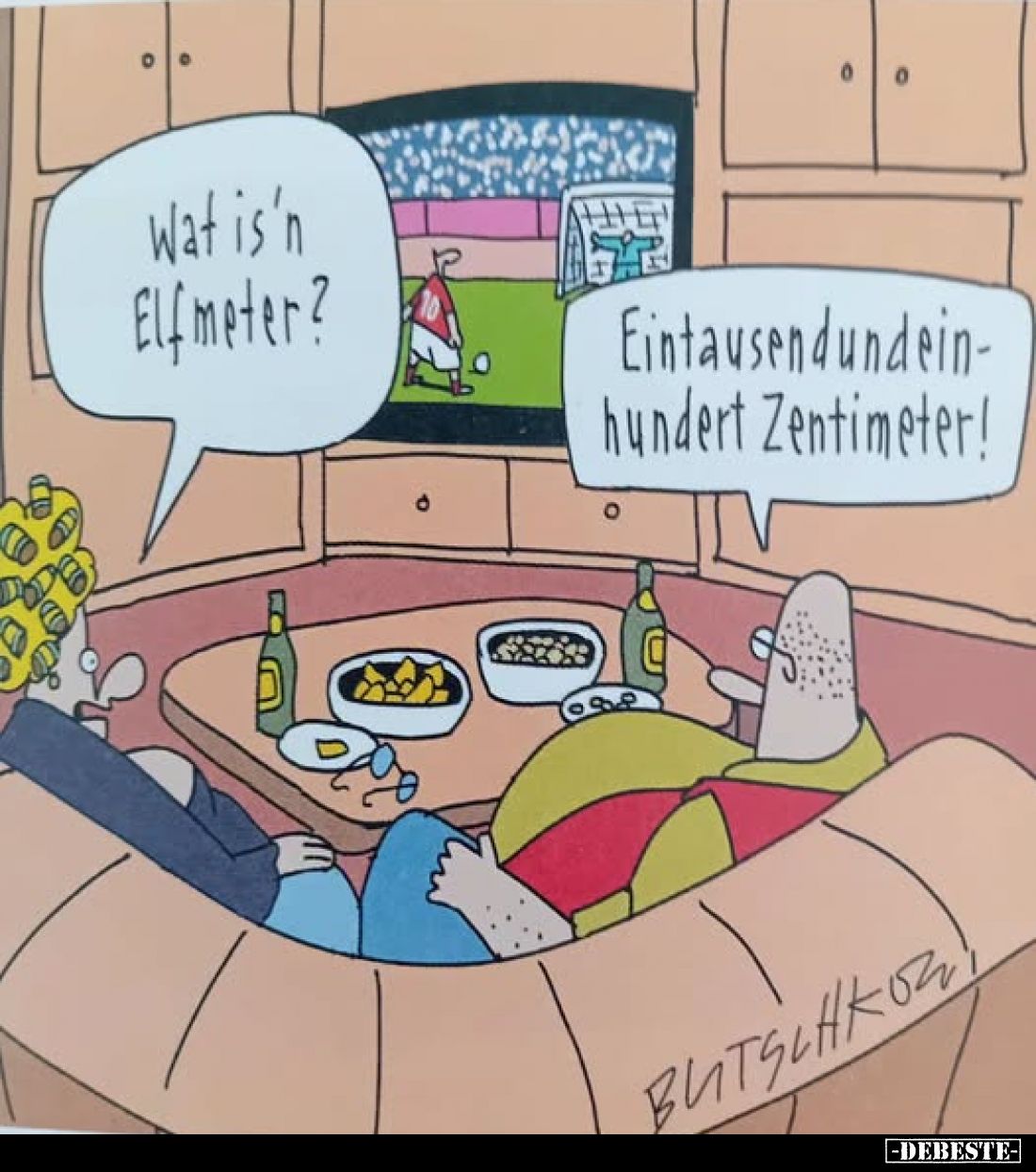 Wat is'n Elfmeter?
-
Eintausendundeinhundert Zentimeter!