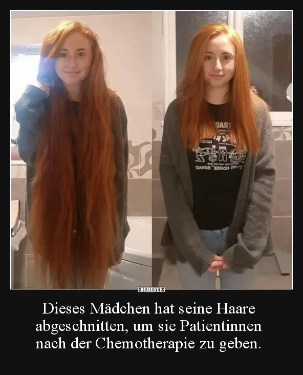 Dieses Mädchen hat seine Haare abgeschnitten, um sie.. - Lustige Bilder | DEBESTE.de