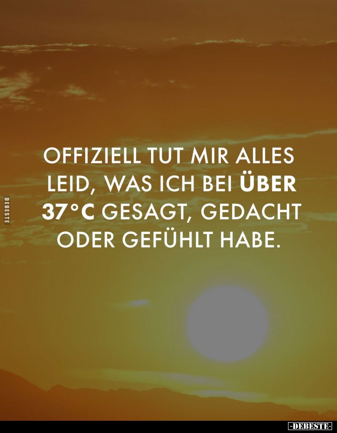 Offiziell tut mir alles Leid, was ich bei über 37°C gesagt.. - Lustige Bilder | DEBESTE.de