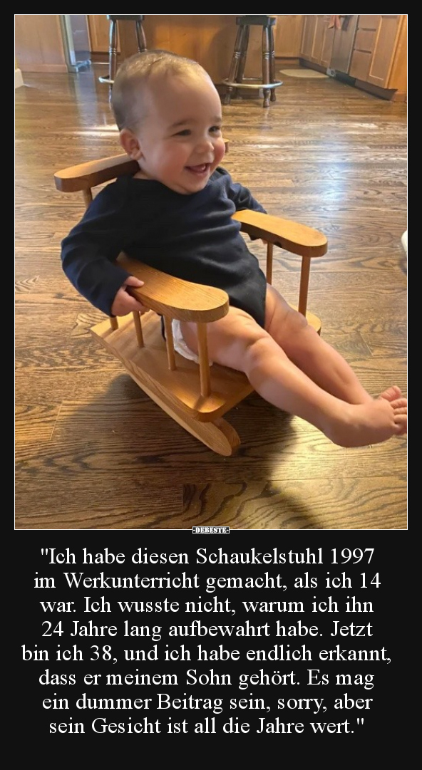 "Ich habe diesen Schaukelstuhl 1997 im Werkunterricht.." - Lustige Bilder | DEBESTE.de