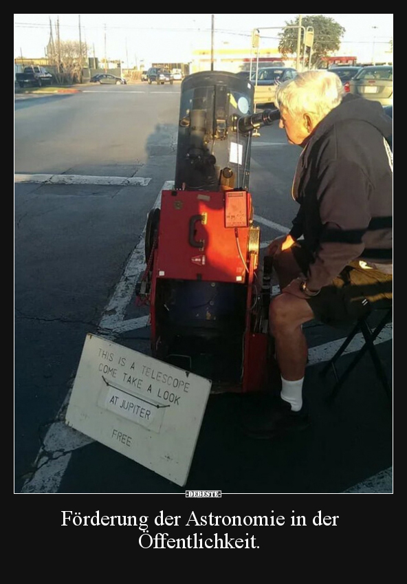 Förderung der Astronomie in der Öffentlichkeit.