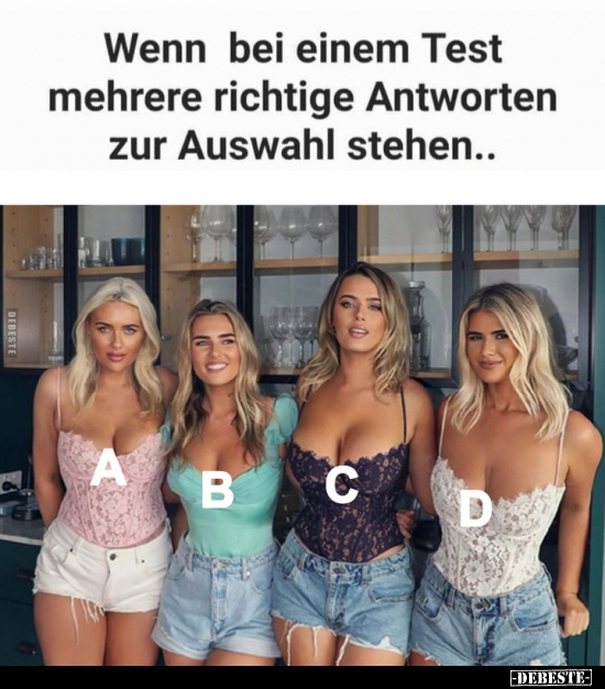 Wenn bei einem Test mehrere richtige Antworten.. - Lustige Bilder | DEBESTE.de