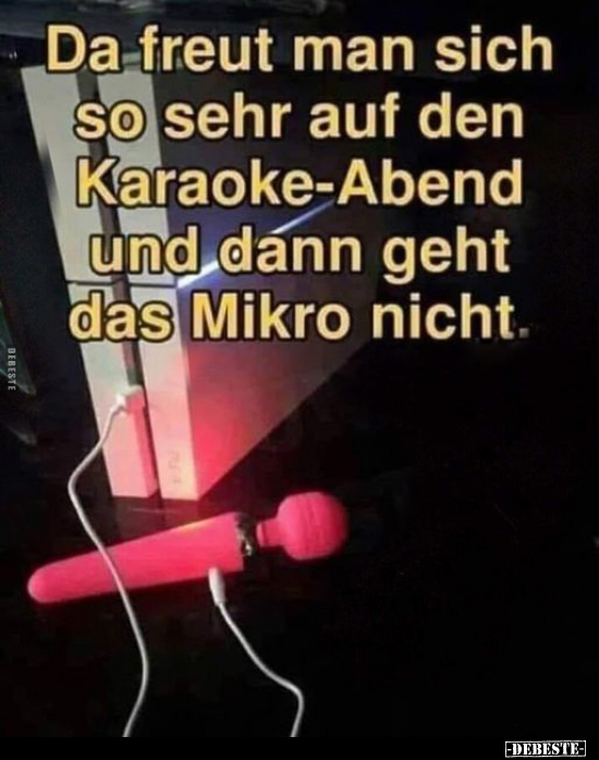 Da freut man sich so sehr auf den Karaoke-Abend.. - Lustige Bilder | DEBESTE.de