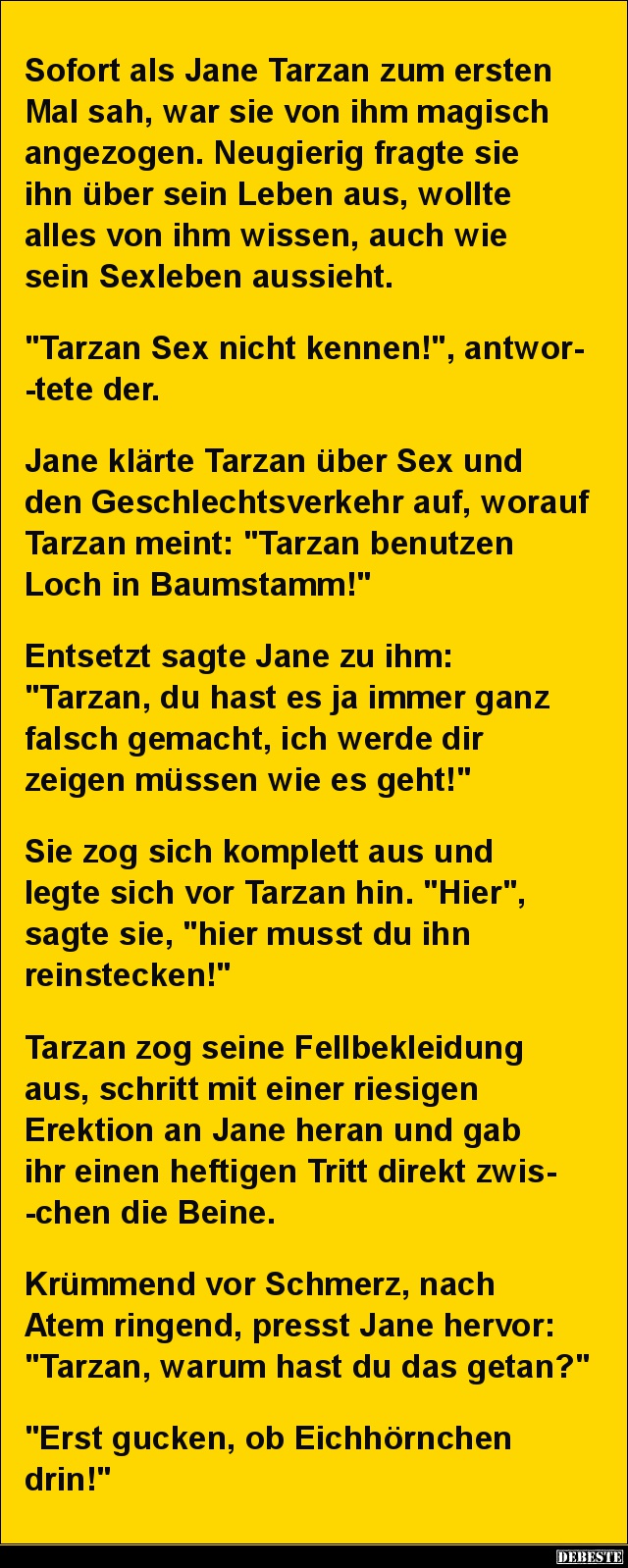 Sofort als Jane Tarzan zum ersten Mal sah.. - Lustige Bilder | DEBESTE.de