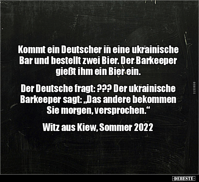 Kommt ein Deutscher in eine ukrainische Bar und bestellt.. - Lustige Bilder | DEBESTE.de