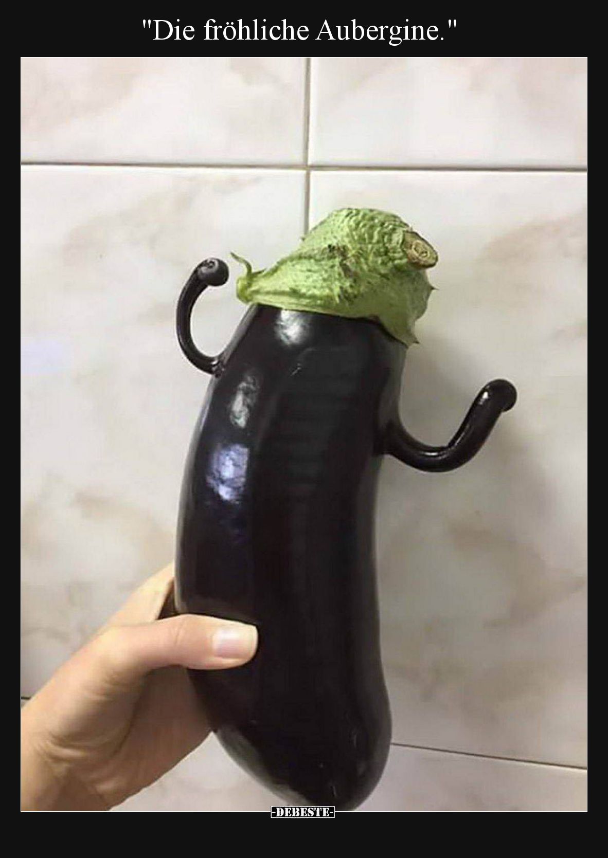 Die fröhliche Aubergine.