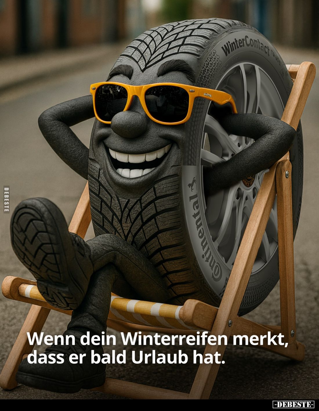 Wenn dein Winterreifen merkt, dass er bald Urlaub hat.