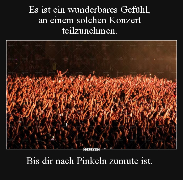Es ist ein wunderbares Gefühl, an einem solchen Konzert.. - Lustige Bilder | DEBESTE.de