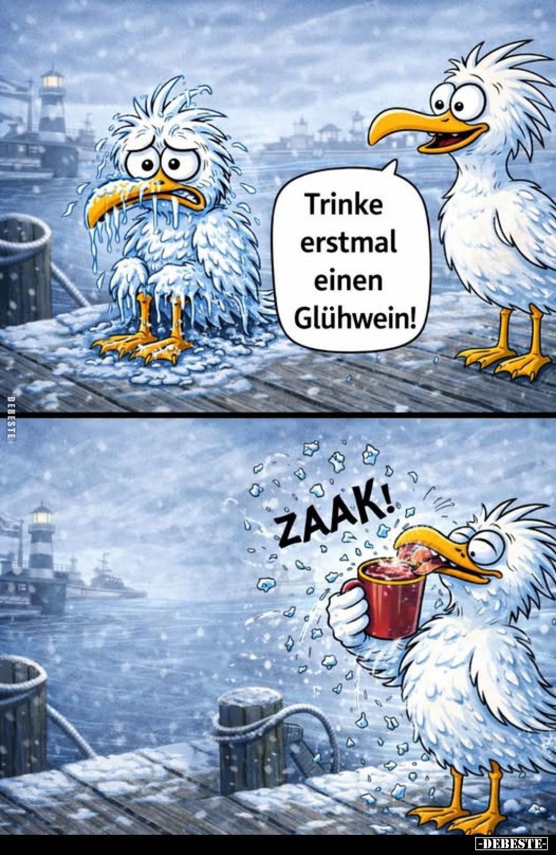 Trinke erstmal einen Glühwein!