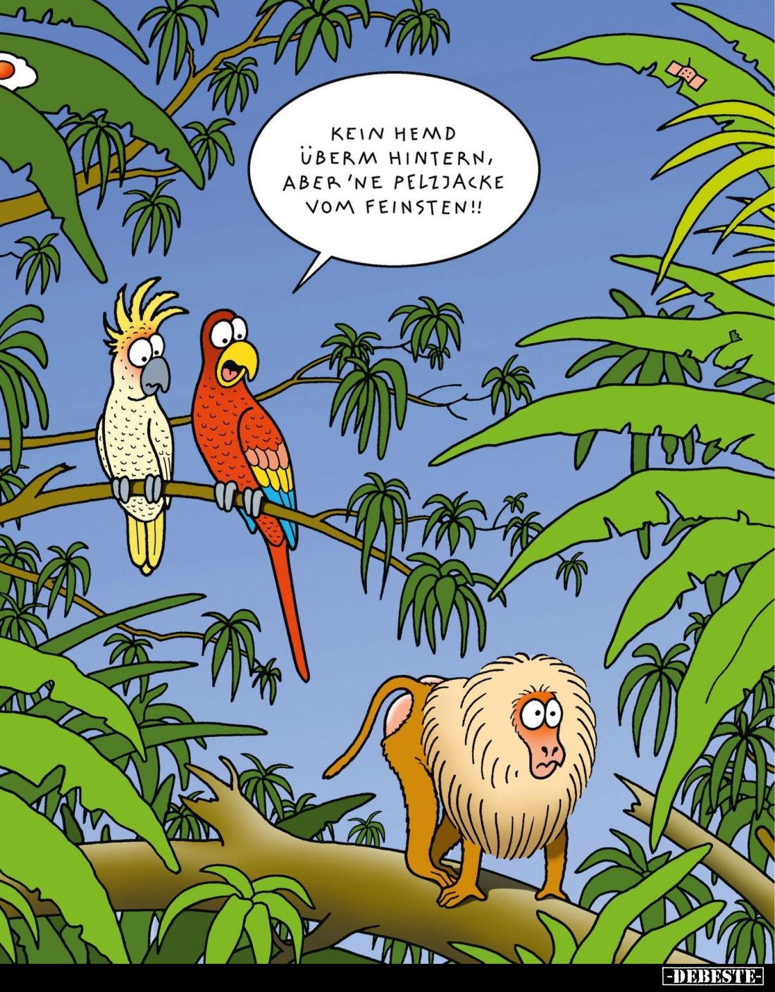 Kein Hemd überm Hintern, aber'ne Pelzjacke vom feinsten!!