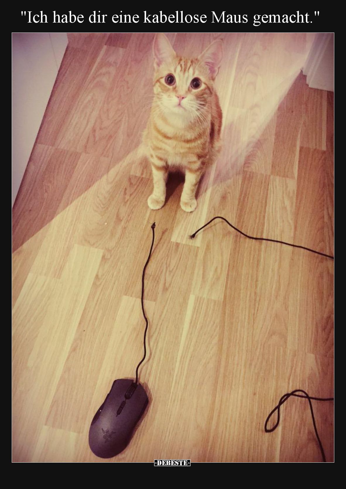 Ich habe dir eine kabellose Maus gemacht.