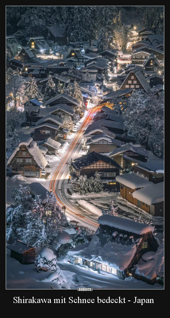 Shirakawa mit Schnee bedeckt - Japan.. - Lustige Bilder | DEBESTE.de
