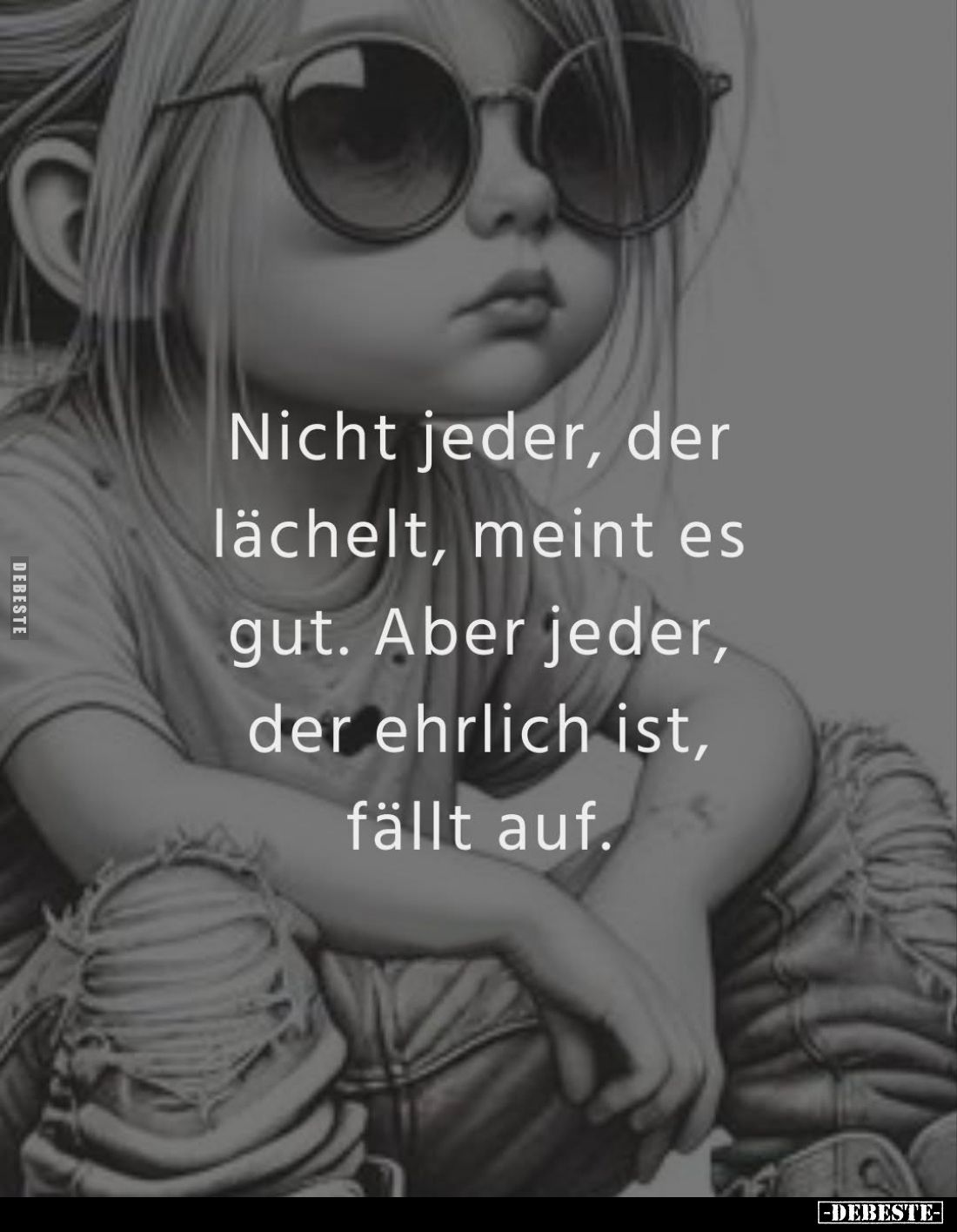 Nicht jeder, der lächelt, meint es gut. Aber jeder, der ehrlich ist, fällt auf.